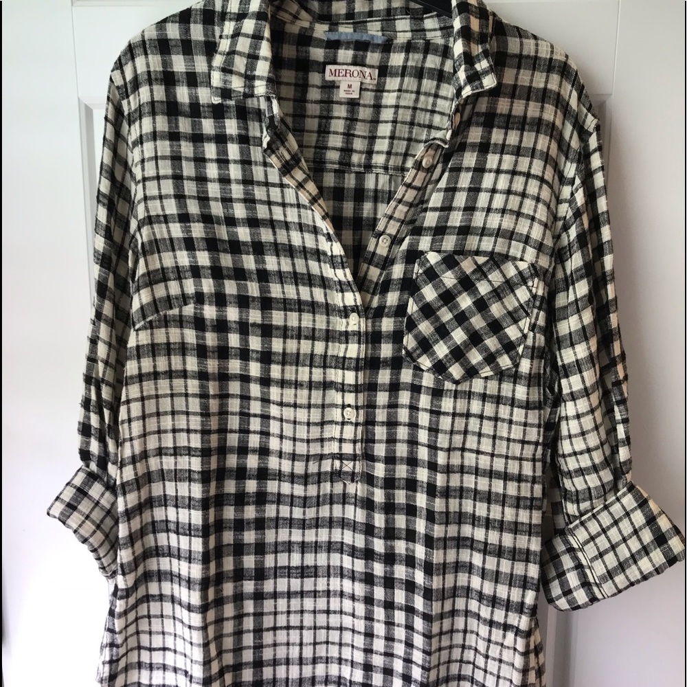 Medina half-button front tunic